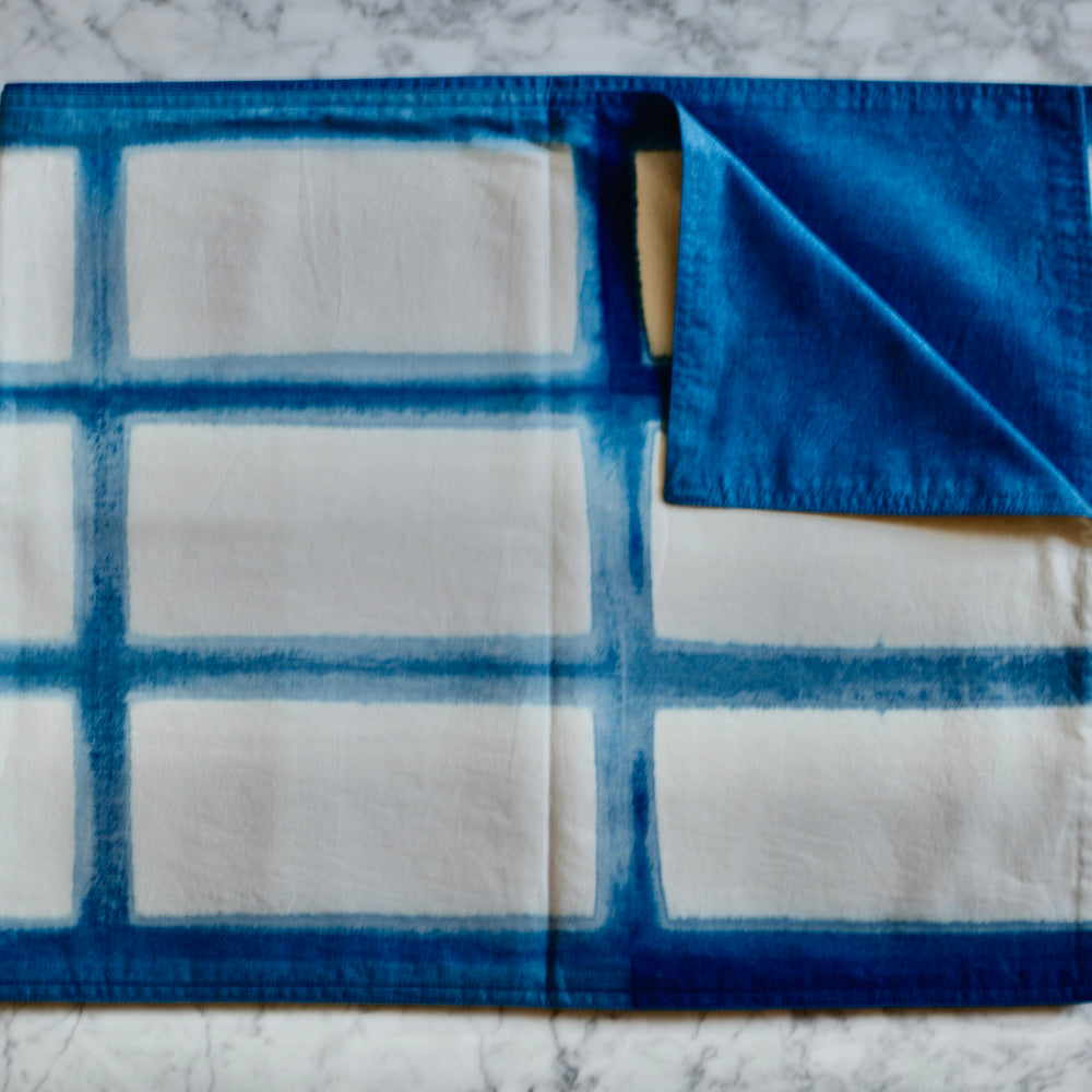 Rectangle Pattern Dyed Shibori Napkins