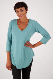The Relaxed, Responsible ¾ Sleeve V-neck T-shirt
