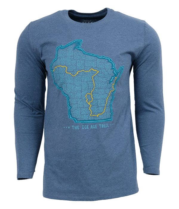Unisex Ice Age Trail - Trail Map Long Sleeve T-shirt