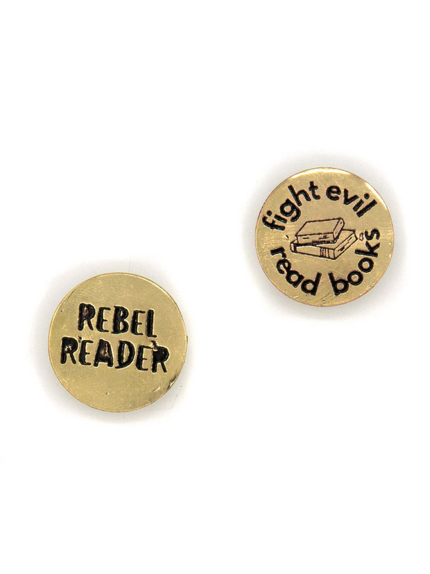 Reader Pins - Recycled Brass
