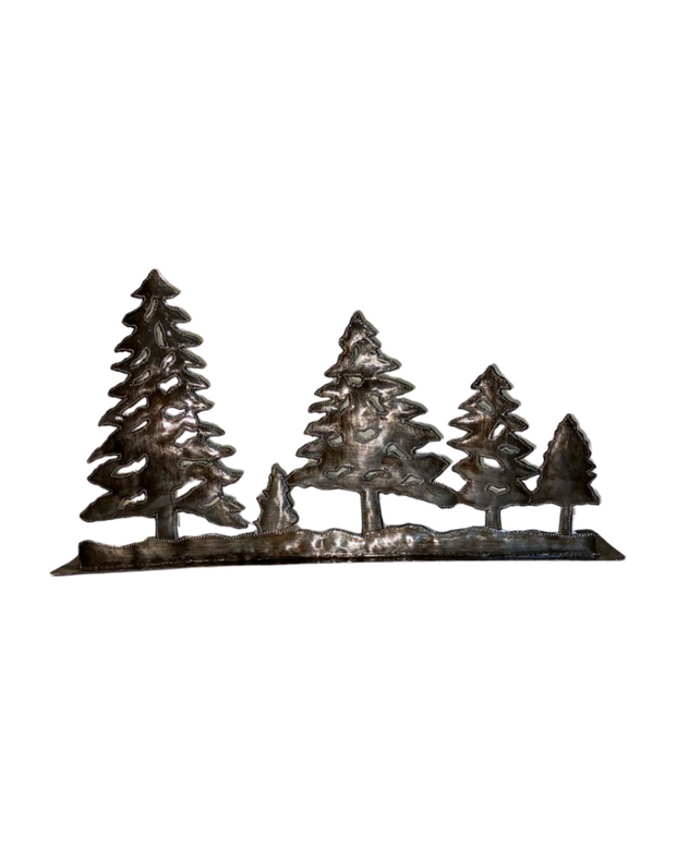Pine Tree Forest Metal Art