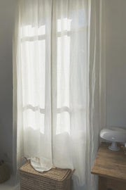 Rod pocket linen curtain