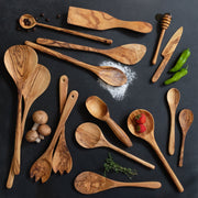 Olive Wood Shallow Spoon