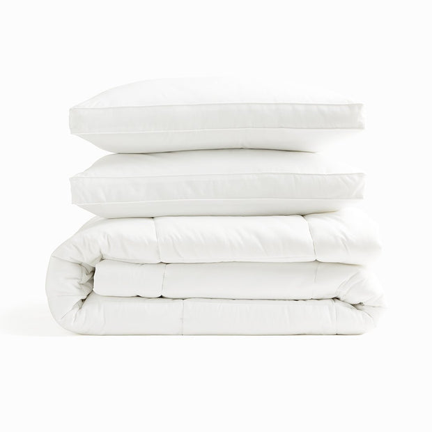 Down Alternative Comforter and Side Sleeper Pillow Bundle