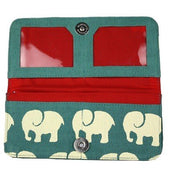 Cotton Long Wallet - Elephant Prints