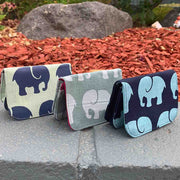 Cotton Card Holder-Elephant Prints