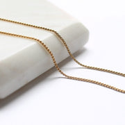 Gold Venetian Round Box Chain Necklace