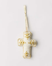 Embroidered Cross Ornament