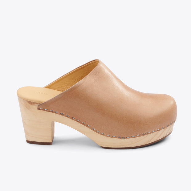 All-Day Heeled Clog Almond