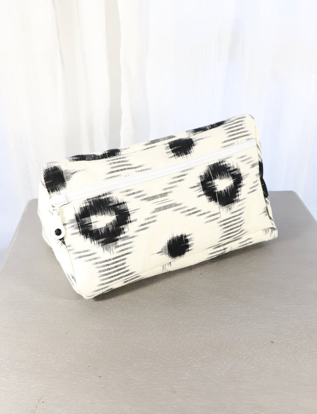 White and Black Toiletry Bag
