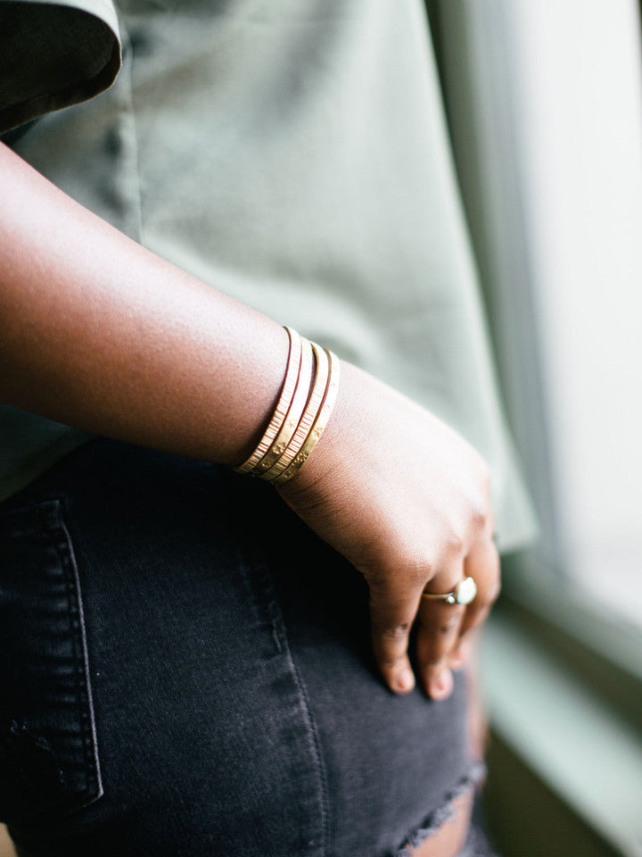 Stamped Brass Cuff Bracelet