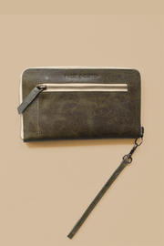 LIMITED EDITION: Zipper Wallet Wristlet in Forest