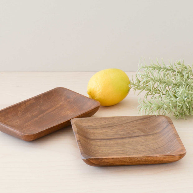 Acacia Wood Rectangle Dish - Trinket Tray  | LIKHA