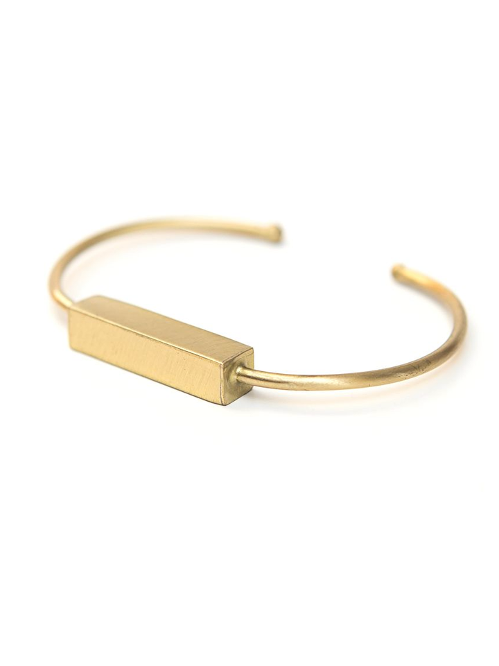 Bar Brushed Metal Cuff