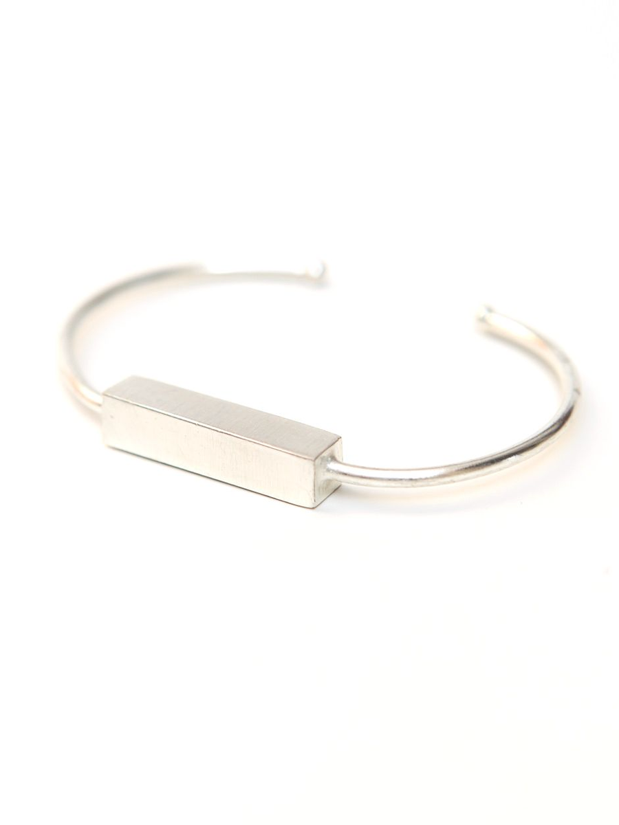 Bar Brushed Metal Cuff