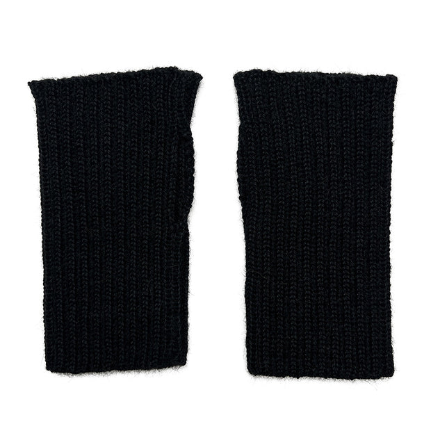 Black Minimalist Alpaca Gloves