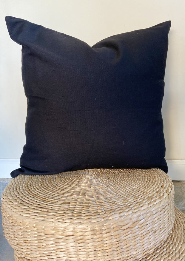 Black Macrame Crochet Hammock Chair + 2 Pillow Set | LUCIA
