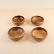 Acacia Calabash Bowls, set of 1 large + 4 small bowls | LIKHÂ