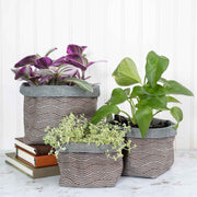 Canvas Planters- Made from recycled feed bags
