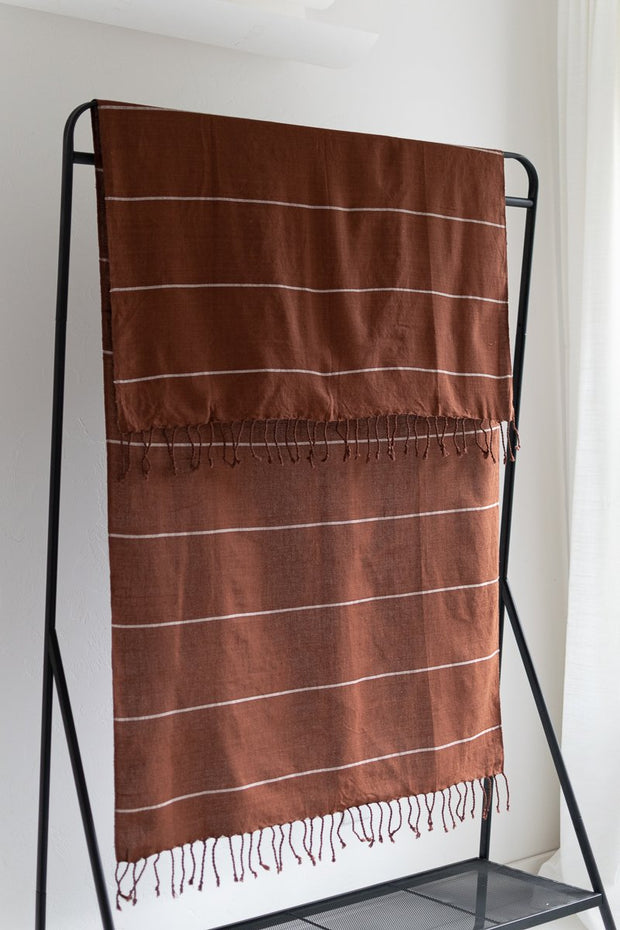 Oversized Woven Towel in Cinnamon