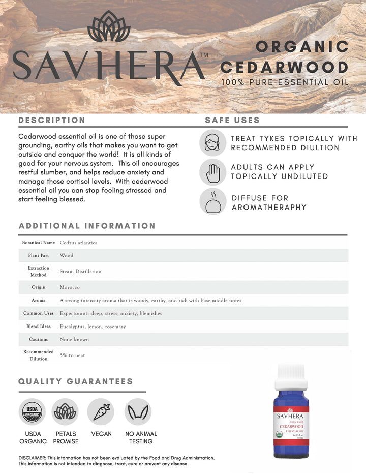 Organic Cedarwood Essential Oil