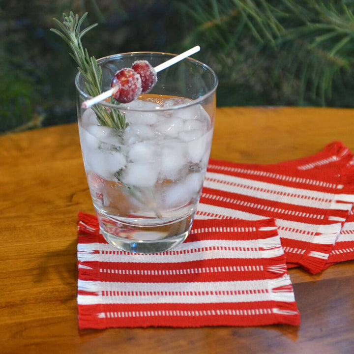 Peppermint Striped Coasters