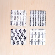 Capiz Coaster African Pattern, set of 4 - Shell Coasters | LIKHÂ