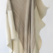 Color Block Marled Organic Throw - Taupe
