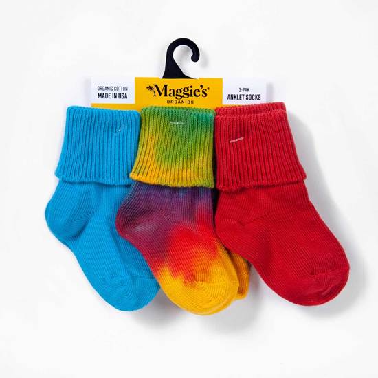 Organic Cotton Baby Sock - Color Anklet 3-Pack
