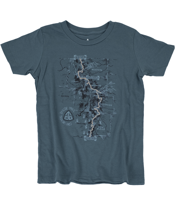 Youth Continental Divide Trail - Trail Map T-shirt