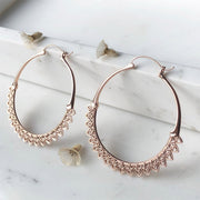 Corazon- Rose Gold Hoop Earrings