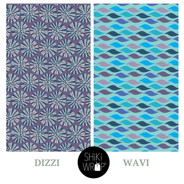 Dizzi/Pink Wavi Single Large 28" | Reusable and Reversible Gift Wrap