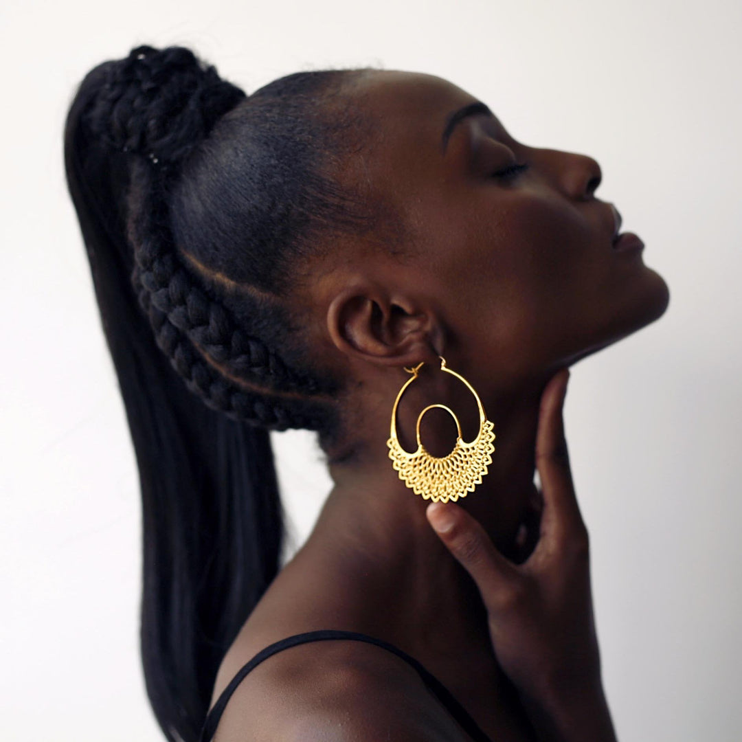 Dreamer Gold Hoop Earrings