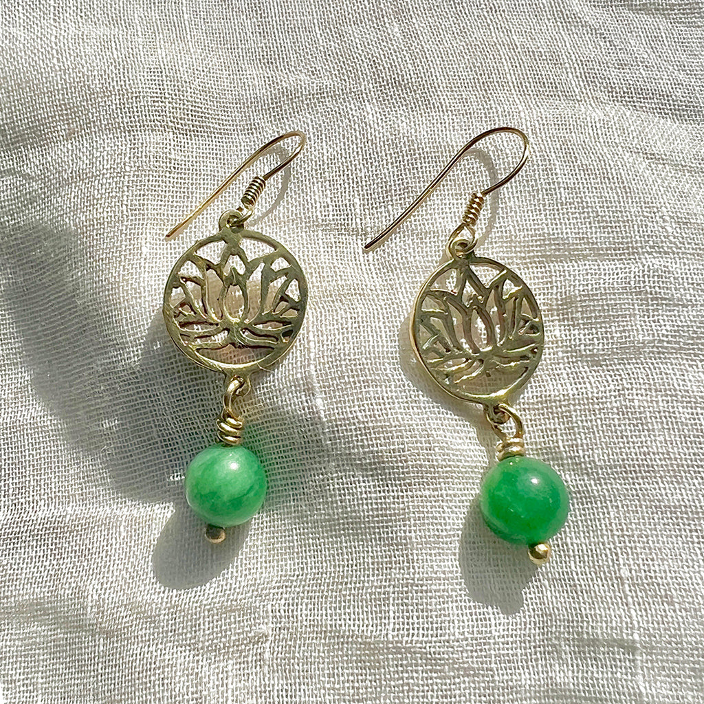 Lotus Drop Earrings