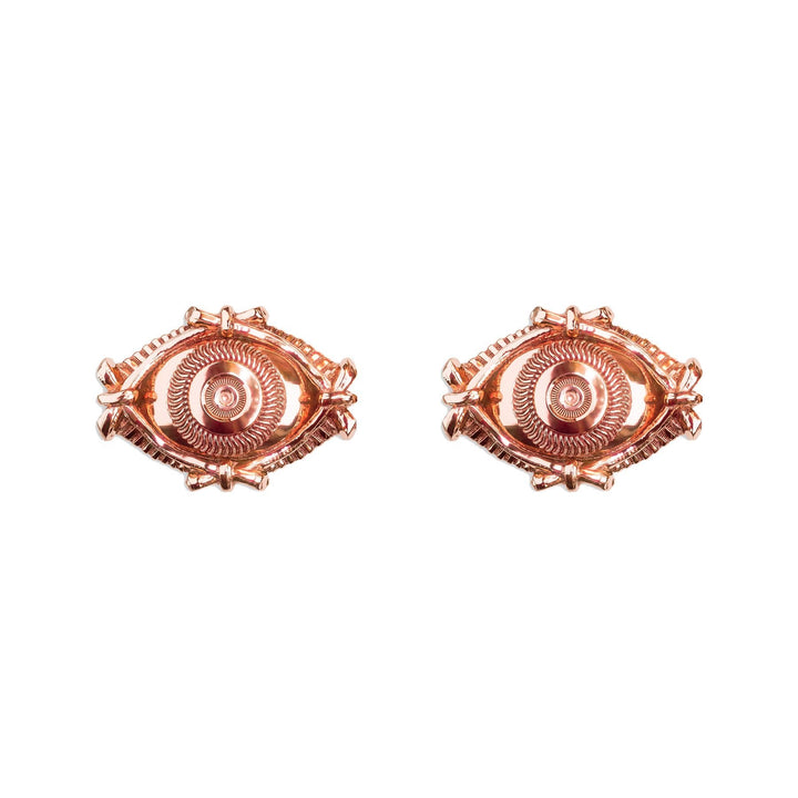 Eye Stud Earrings - Rose Gold