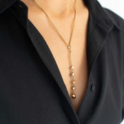 Faceted Lariat Necklace
