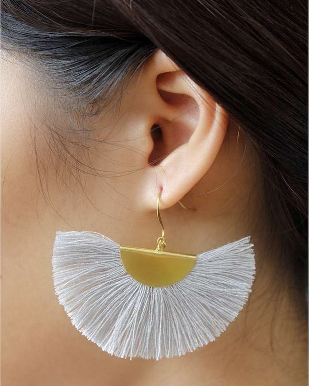 Half Moon Fan Earrings