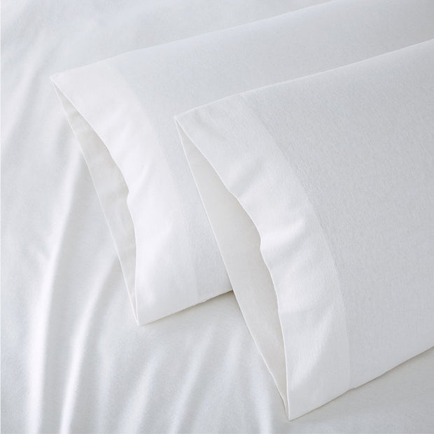 Organic Flannel Pillowcase Set - White