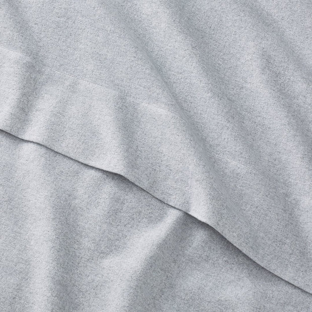Organic Flannel Sheet Set - Heathered Grey