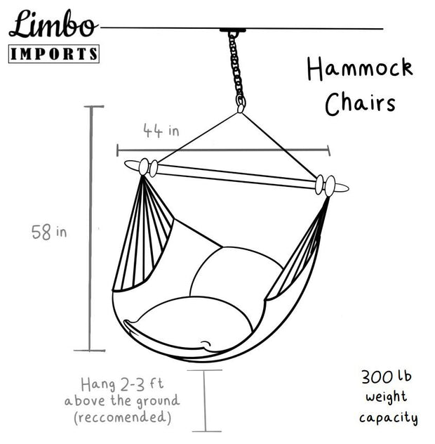 Classic Gray Hammock Chair Swing + 2 Pillows Set