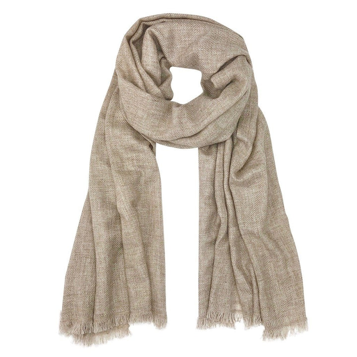 Bisque Handloom Cashmere Scarf