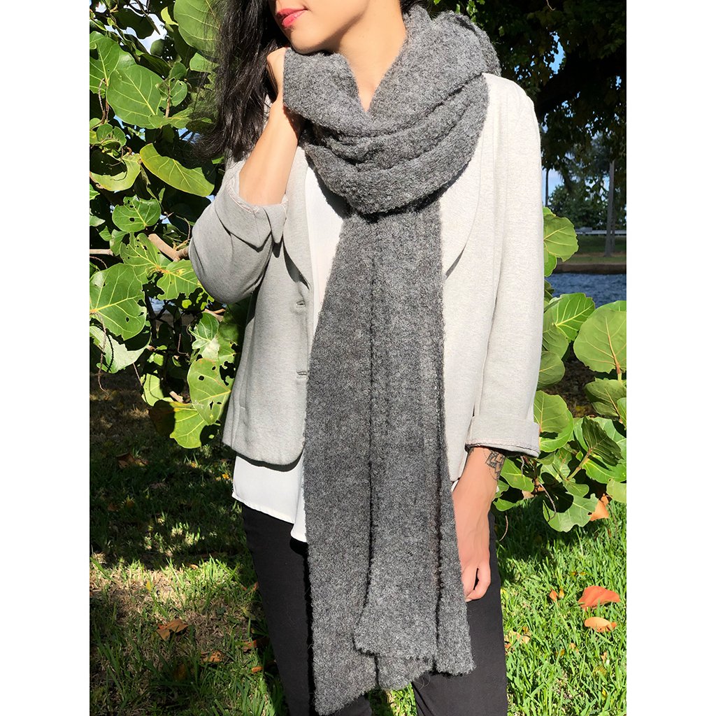 Charcoal Ultra Plush Alpaca Scarf