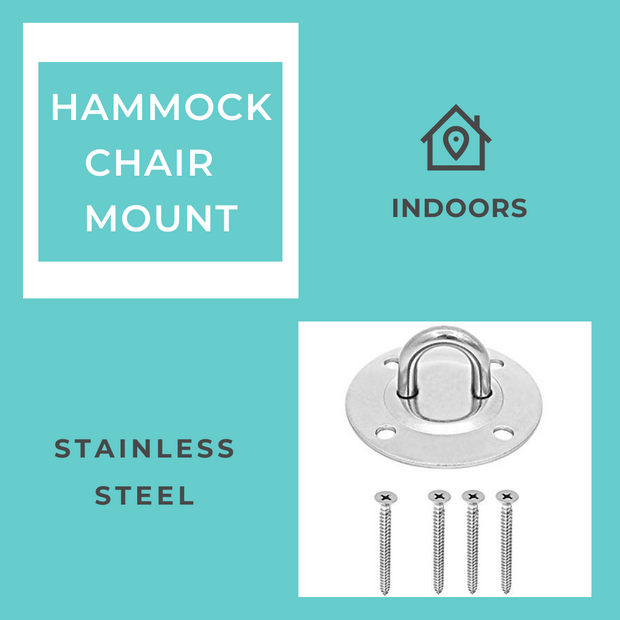 Indoor Round Hammock Swing Chair Hanging Mount | WOOD BEAM Ceiling Mount