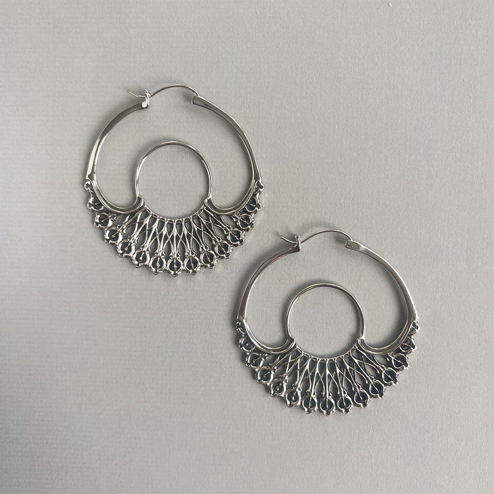 Iris Hoops Silver Large