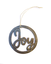Joy Metal Art Ornament