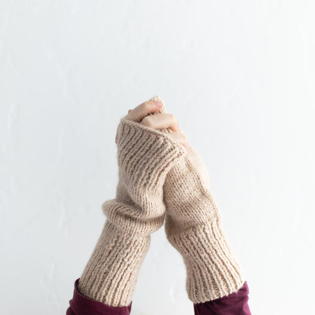Knitted Fingerless Mittens