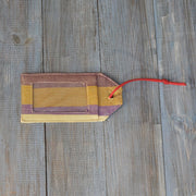 Mayamam Stripe Luggage Tags | Mustard & Eggplant