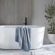 Luxe Reversible Organic Bath Rug - Blue Fog