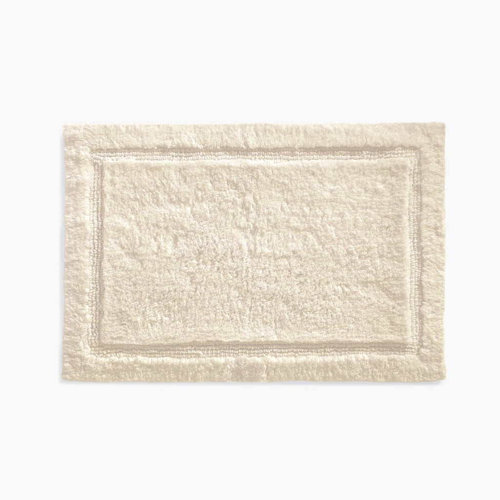 Under The Canopy Plush Reversible Organic Bath Rug - White White / Small