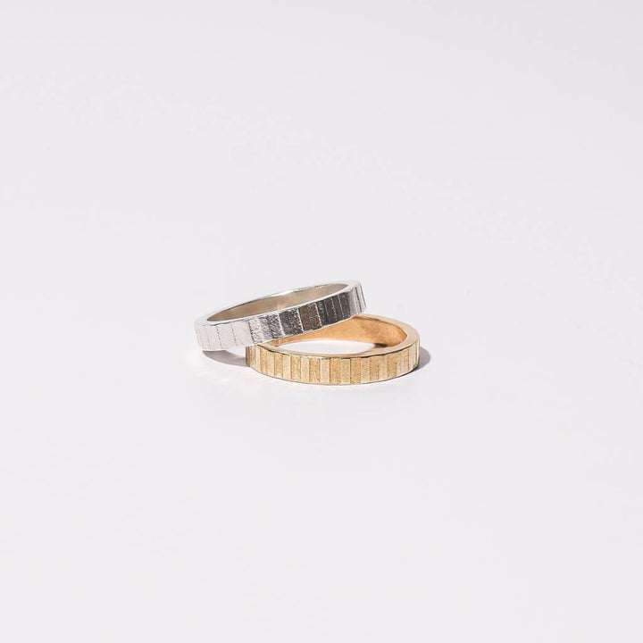 Ridge Band Ring - Brass or Sterling Silver